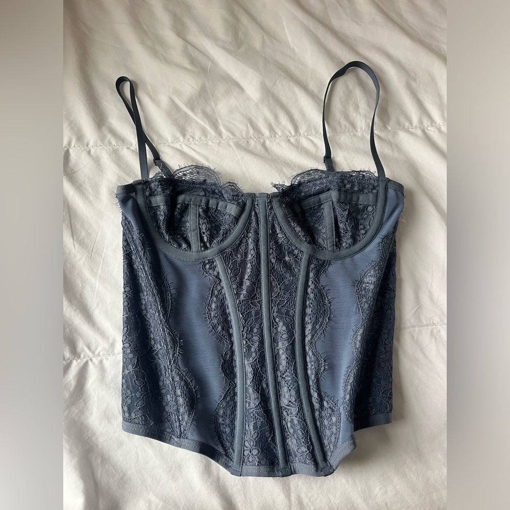Urban Outfitters Blue Corset Top